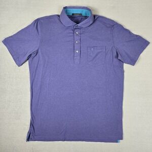 Greyson Polo Shirt Men Large Pima Cotton Blend Stretch Chest Pocket Short Sleeve